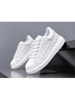 Adidasi barbati casual albi 6627 Adidasi barbati casual albi 6627