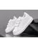 Adidasi dama casual albi cu roz, inchidere cu elastic, 8901 Adidasi dama casual albi cu roz, inchidere cu elastic, 8901