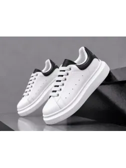 Adidasi barbati casual albi cu limba negra A03 Adidasi barbati casual albi cu limba negra A03