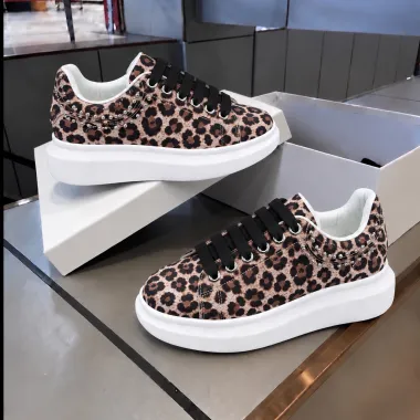Adidasi dama casual cu imprimeu sireturi negre K20