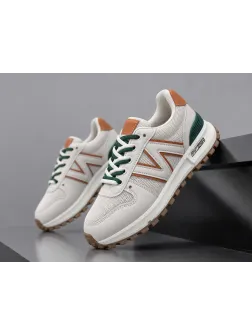 Adidasi dama casual albi cu orange 30664