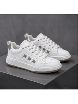 Adidasi dama casual albi cu gri 6612