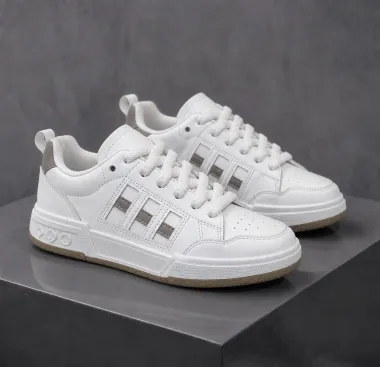 Adidasi dama casual albi cu gri 6612