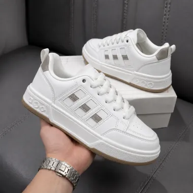 Adidasi dama casual albi cu gri 6612