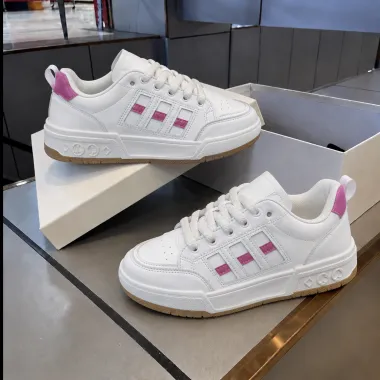 Adidasi dama casual albi cu roz 6612