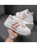 Adidasi dama casual albi cu orange 789