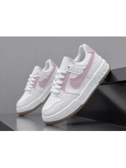 Adidasi dama casual albi cu roz 9981 55-4