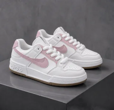 Adidasi dama casual albi cu roz 9981 55-4