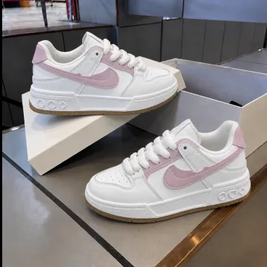 Adidasi dama casual albi cu roz 9981 55-4