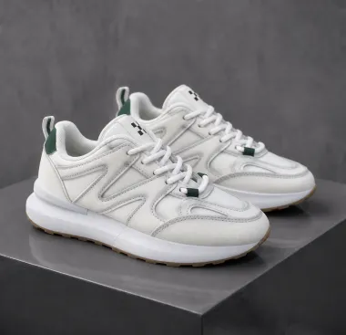 Adidasi dama casual albi cu gri, R01 