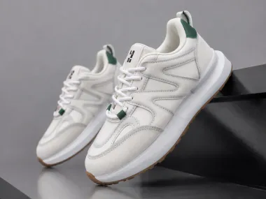 Adidasi dama casual albi cu gri, R01 