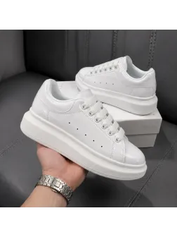 Adidasi barbati casual albi cu model 002