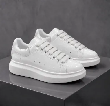 Adidasi barbati casual albi cu model 002