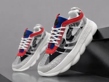 Adidasi barbati casual, albi cu rocu VSC 059-17