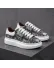 Adidasi barbati casual, albi cu imprimeu 089