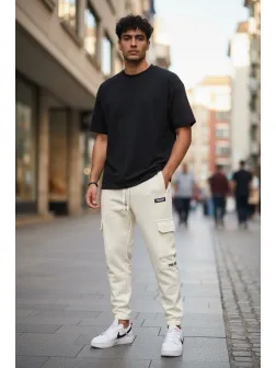 Pantaloni de trening bej 6622 14-3.1