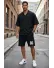 Compleu de vara camasa + pantaloni negru 13544