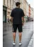 Compleu de vara camasa + pantaloni negru 13544