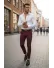 Pantaloni barbati eleganti regular fit grena B1734 U3