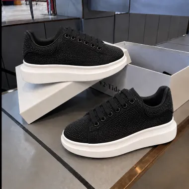 Adidasi dama casual negri cu alb LG02