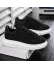 Adidasi dama casual negri cu alb LG02