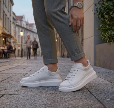Adidasi barbati casual albi, Diamond, MQ, 111d