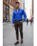 Camasa barbati albastra slim fit 13540