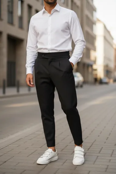 Pantaloni barbati eleganti negri 13549