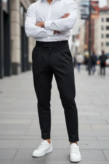Pantaloni barbati eleganti negri 13549