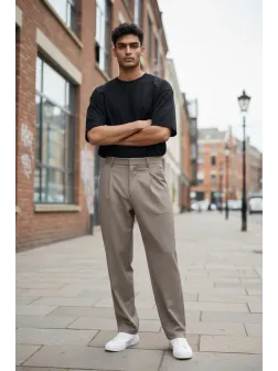 Pantaloni barbati casual regular fit bej 13550