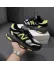 Adidasi barbati casual, premium, negri cu verde L111