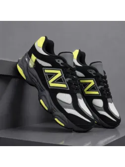 Adidasi barbati casual, premium, negri cu verde L111