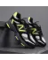 Adidasi barbati casual, premium, negri cu verde L111