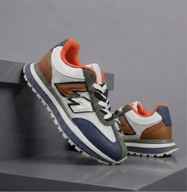 Adidasi barbati casual, premium, orange k12