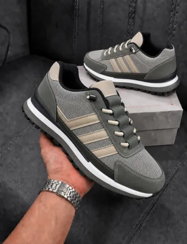 Adidasi barbati casual, premium, kaki k13