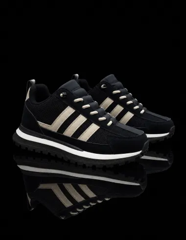 Adidasi barbati casual, premium, negri cu maro k13