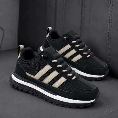 Adidasi barbati casual, premium, negri cu maro k13