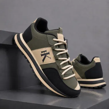 Adidasi barbati casual, premium, kaki k17