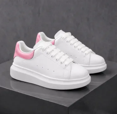 Adidasi dama casual albi cu roz 111
