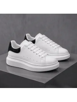 Adidasi dama casual albi cu negru 111