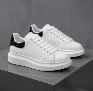 Adidasi dama casual albi cu negru 111