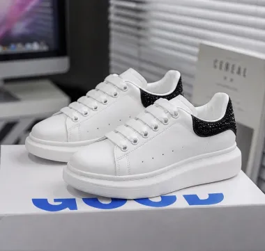 Adidasi dama casual albi cu negru 111