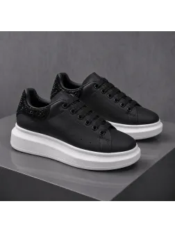 Adidasi dama casual negri cu alb 111