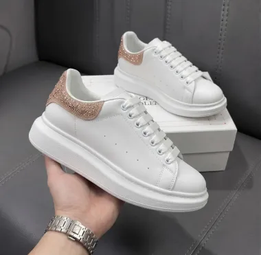 Adidasi dama casual albi cu roz 111