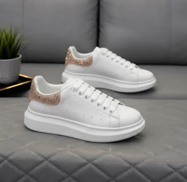 Adidasi dama casual albi cu roz 111