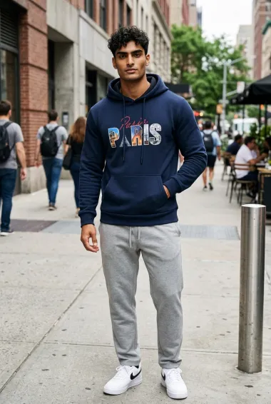 Hanorac barbati slim fit bluemarin 13511