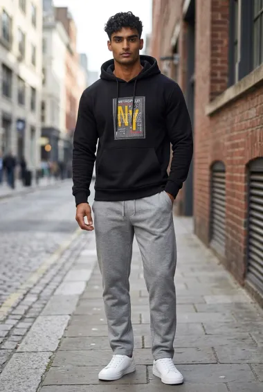 Hanorac barbati slim fit negru 13512