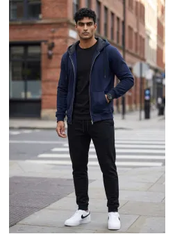 Hanorac barbati slim fit bleumarin 13531