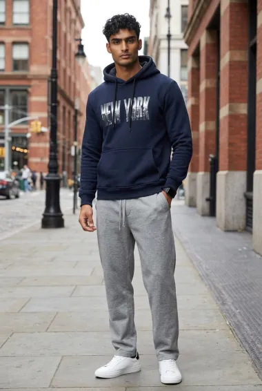 Hanorac barbati slim fit bleumarin 13532