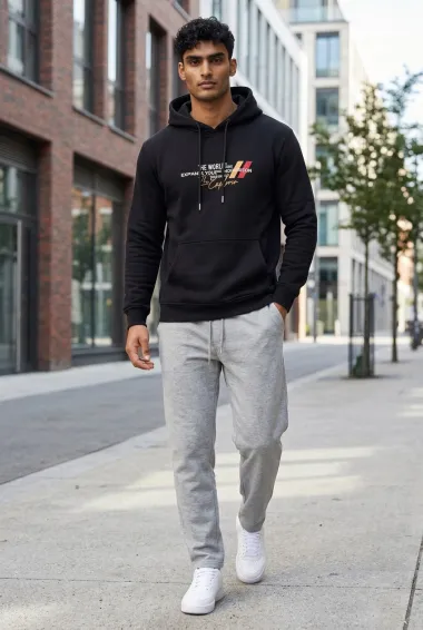 Hanorac barbati slim fit negru 13532